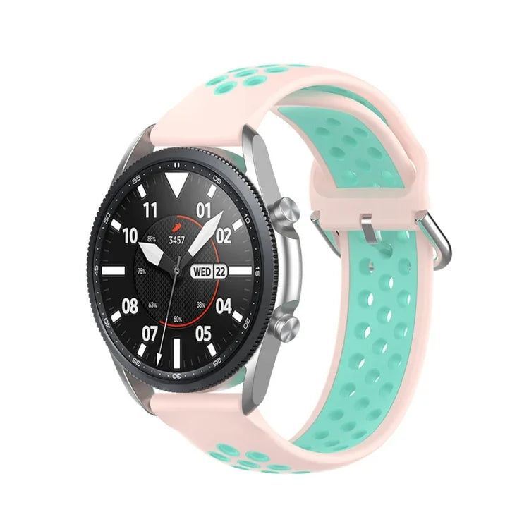 سوار رياضي من السيليكون بلونين، الحجم: 22مم، لساعات Galaxy Watch 3 مقاس 45مم