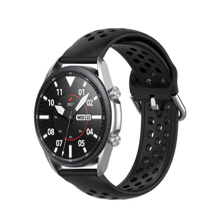 سوار رياضي من السيليكون بلونين، الحجم: 22مم، لساعات Galaxy Watch 3 مقاس 45مم