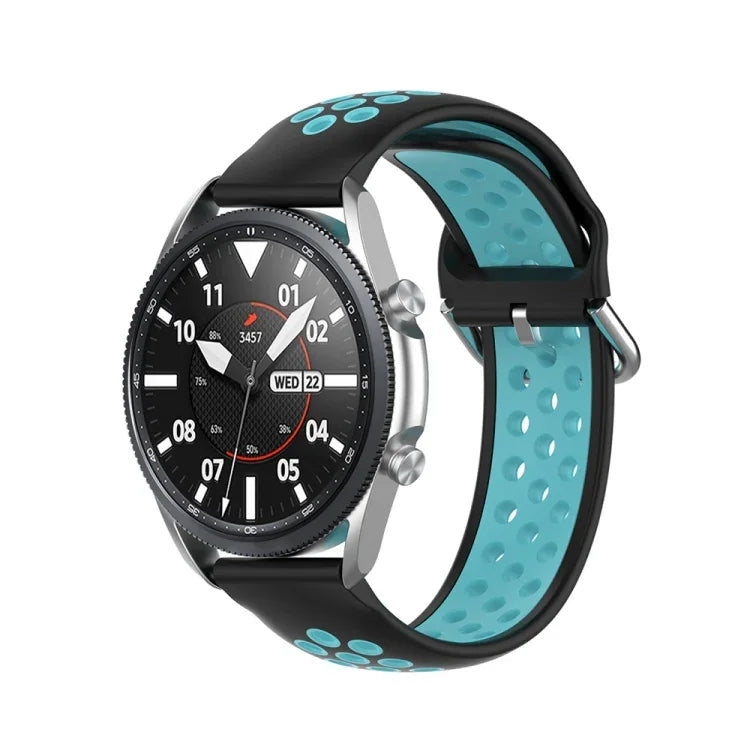 سوار رياضي من السيليكون بلونين، الحجم: 22مم، لساعات Galaxy Watch 3 مقاس 45مم