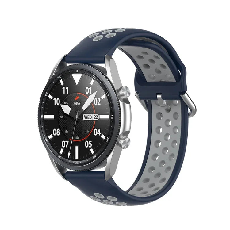 سوار رياضي من السيليكون بلونين، الحجم: 22مم، لساعات Galaxy Watch 3 مقاس 45مم