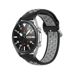 سوار رياضي من السيليكون بلونين، الحجم: 22مم، لساعات Galaxy Watch 3 مقاس 45مم