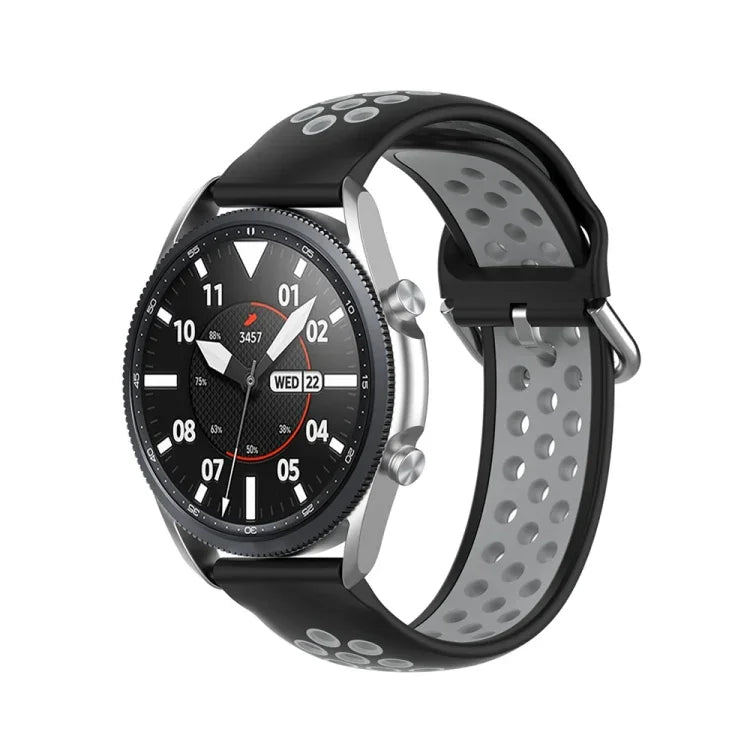 سوار رياضي من السيليكون بلونين، الحجم: 22مم، لساعات Galaxy Watch 3 مقاس 45مم