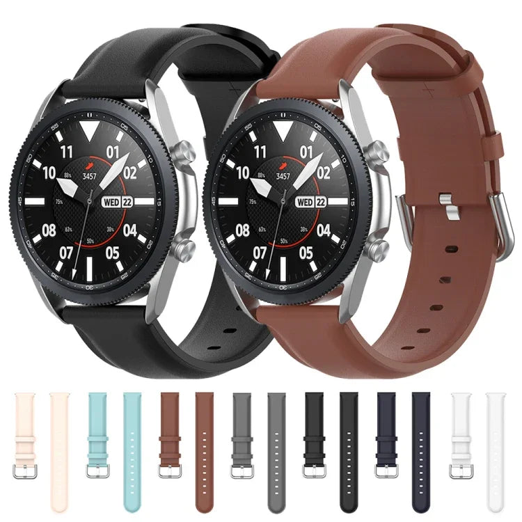 سوار جلد ذيل دائري، الحجم: حجم حر 22مم، لساعات Galaxy Watch 3 مقاس 45مم