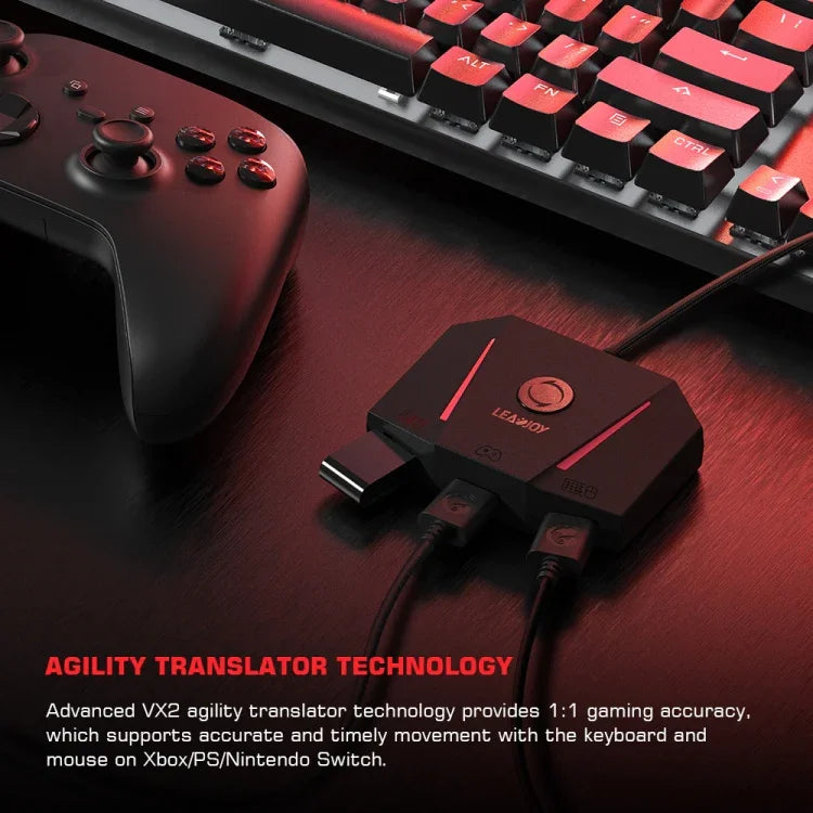 محول لوحة مفاتيح وفأرة لجهاز ألعاب GameSir LeadJoy VX2 AimBox لأجهزة Xbox / PS4