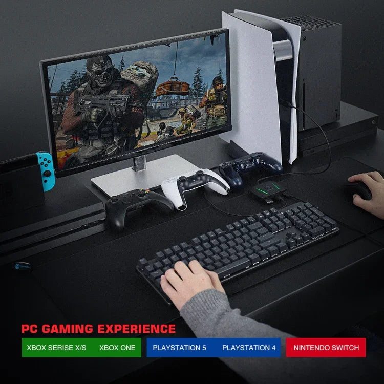محول لوحة مفاتيح وفأرة لجهاز ألعاب GameSir LeadJoy VX2 AimBox لأجهزة Xbox / PS4