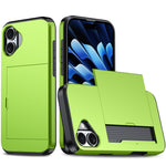 غطاء هاتف مضاد للصدمات مع فتحة بطاقة، لهاتف iPhone 16