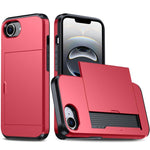 غطاء هاتف مضاد للصدمات مع فتحة بطاقة، لهواتف iPhone 17e / 16e، iPhone 17 Pro Max، iPhone 17 Pro، iPhone 17