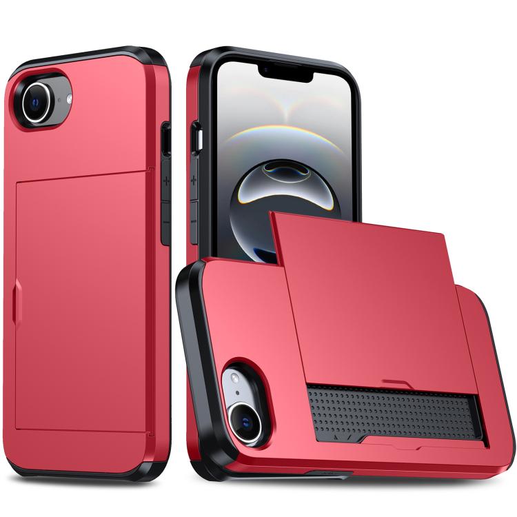 غطاء هاتف مضاد للصدمات مع فتحة بطاقة، لهواتف iPhone 17e / 16e، iPhone 17 Pro Max، iPhone 17 Pro، iPhone 17