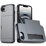 غطاء هاتف مضاد للصدمات مع فتحة بطاقة، لهواتف iPhone 17e / 16e، iPhone 17 Pro Max، iPhone 17 Pro، iPhone 17