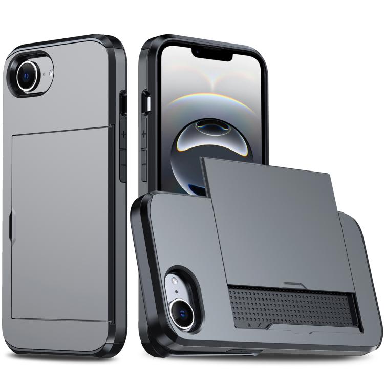 غطاء هاتف مضاد للصدمات مع فتحة بطاقة، لهواتف iPhone 17e / 16e، iPhone 17 Pro Max، iPhone 17 Pro، iPhone 17