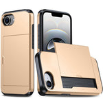 غطاء هاتف مضاد للصدمات مع فتحة بطاقة، لهواتف iPhone 17e / 16e، iPhone 17 Pro Max، iPhone 17 Pro، iPhone 17