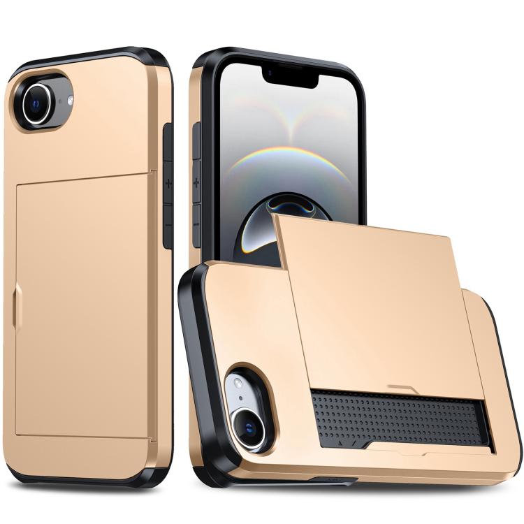 غطاء هاتف مضاد للصدمات مع فتحة بطاقة، لهواتف iPhone 17e / 16e، iPhone 17 Pro Max، iPhone 17 Pro، iPhone 17