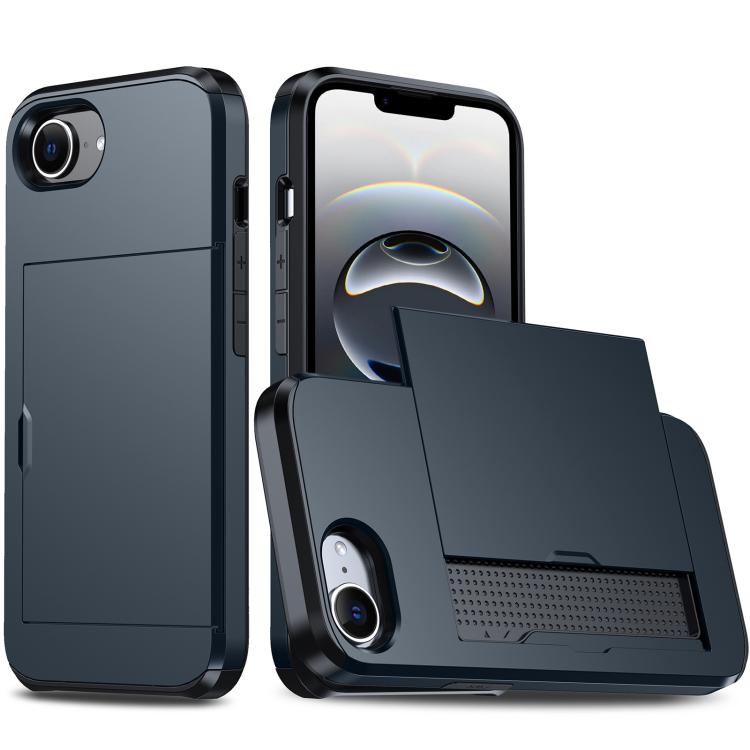 غطاء هاتف مضاد للصدمات مع فتحة بطاقة، لهواتف iPhone 17e / 16e، iPhone 17 Pro Max، iPhone 17 Pro، iPhone 17