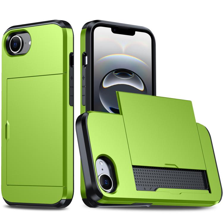 غطاء هاتف مضاد للصدمات مع فتحة بطاقة، لهواتف iPhone 17e / 16e، iPhone 17 Pro Max، iPhone 17 Pro، iPhone 17