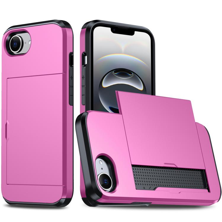 غطاء هاتف مضاد للصدمات مع فتحة بطاقة، لهواتف iPhone 17e / 16e، iPhone 17 Pro Max، iPhone 17 Pro، iPhone 17