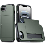غطاء هاتف مضاد للصدمات مع فتحة بطاقة، لهواتف iPhone 17e / 16e، iPhone 17 Pro Max، iPhone 17 Pro، iPhone 17