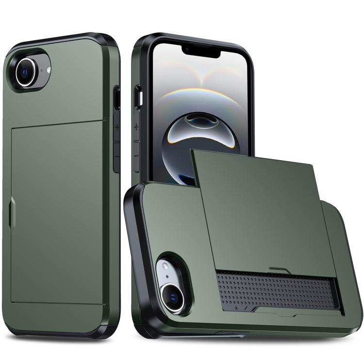 غطاء هاتف مضاد للصدمات مع فتحة بطاقة، لهواتف iPhone 17e / 16e، iPhone 17 Pro Max، iPhone 17 Pro، iPhone 17