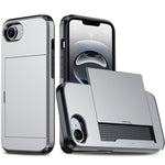 غطاء هاتف مضاد للصدمات مع فتحة بطاقة، لهواتف iPhone 17e / 16e، iPhone 17 Pro Max، iPhone 17 Pro، iPhone 17