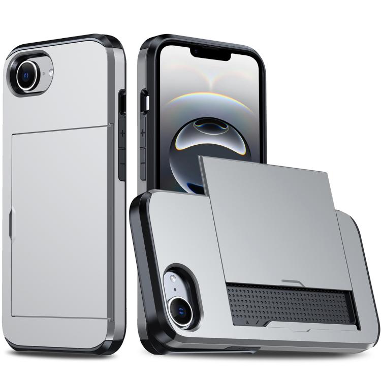 غطاء هاتف مضاد للصدمات مع فتحة بطاقة، لهواتف iPhone 17e / 16e، iPhone 17 Pro Max، iPhone 17 Pro، iPhone 17