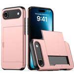 غطاء هاتف مضاد للصدمات مع فتحة بطاقة، لهواتف iPhone Air، iPhone 16 Pro Max، iPhone 16 Pro، iPhone 16 Plus