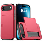 غطاء هاتف مضاد للصدمات مع فتحة بطاقة، لهواتف iPhone Air، iPhone 16 Pro Max، iPhone 16 Pro، iPhone 16 Plus