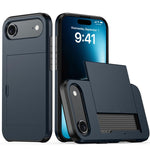 غطاء هاتف مضاد للصدمات مع فتحة بطاقة، لهواتف iPhone Air، iPhone 16 Pro Max، iPhone 16 Pro، iPhone 16 Plus