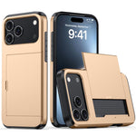 غطاء هاتف مضاد للصدمات مع فتحة بطاقة، لهواتف iPhone 17e / 16e، iPhone 17 Pro Max، iPhone 17 Pro، iPhone 17
