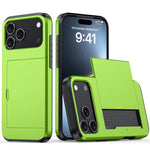 غطاء هاتف مضاد للصدمات مع فتحة بطاقة، لهواتف iPhone 17e / 16e، iPhone 17 Pro Max، iPhone 17 Pro، iPhone 17