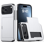 غطاء هاتف مضاد للصدمات مع فتحة بطاقة، لهواتف iPhone 17e / 16e، iPhone 17 Pro Max، iPhone 17 Pro، iPhone 17