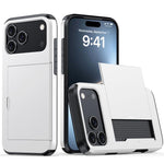 غطاء هاتف مضاد للصدمات مع فتحة بطاقة، لهواتف iPhone 17e / 16e، iPhone 17 Pro Max، iPhone 17 Pro، iPhone 17