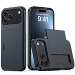 غطاء هاتف مضاد للصدمات مع فتحة بطاقة، لهواتف iPhone 17e / 16e، iPhone 17 Pro Max، iPhone 17 Pro، iPhone 17