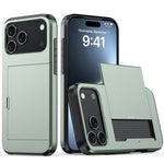 غطاء هاتف مضاد للصدمات مع فتحة بطاقة، لهواتف iPhone 17e / 16e، iPhone 17 Pro Max، iPhone 17 Pro، iPhone 17