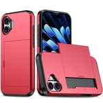 غطاء هاتف مضاد للصدمات مع فتحة بطاقة، لهواتف iPhone 17e / 16e، iPhone 17 Pro Max، iPhone 17 Pro، iPhone 17