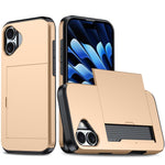 غطاء هاتف مضاد للصدمات مع فتحة بطاقة، لهواتف iPhone 17e / 16e، iPhone 17 Pro Max، iPhone 17 Pro، iPhone 17