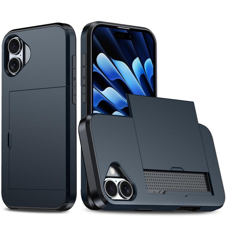 غطاء هاتف مضاد للصدمات مع فتحة بطاقة، لهواتف iPhone 17e / 16e، iPhone 17 Pro Max، iPhone 17 Pro، iPhone 17