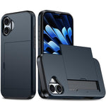 غطاء هاتف مضاد للصدمات مع فتحة بطاقة، لهواتف iPhone 17e / 16e، iPhone 17 Pro Max، iPhone 17 Pro، iPhone 17
