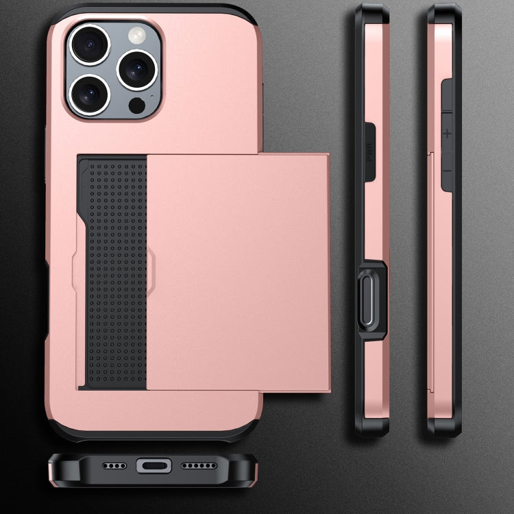 غطاء هاتف مضاد للصدمات مع فتحة بطاقة، لهاتف iPhone 16