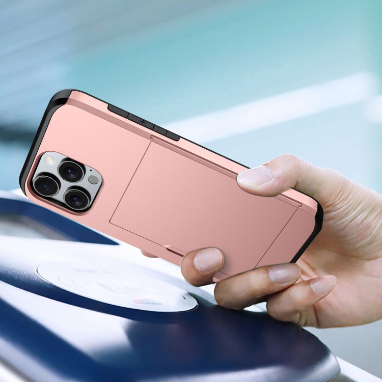 غطاء هاتف مضاد للصدمات مع فتحة بطاقة، لهواتف iPhone 17e / 16e، iPhone 17 Pro Max، iPhone 17 Pro، iPhone 17