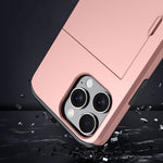 غطاء هاتف مضاد للصدمات مع فتحة بطاقة، لهاتف iPhone 16