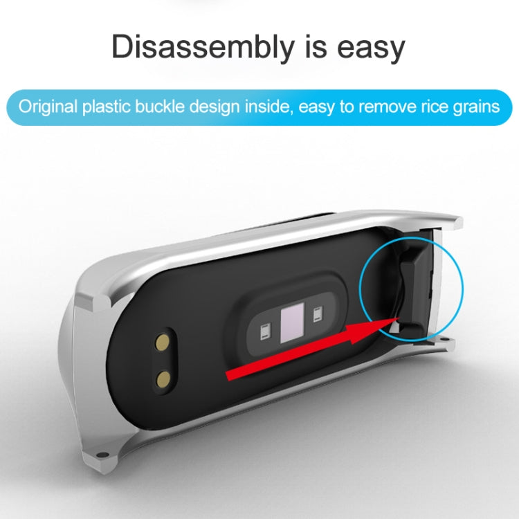 For Xiaomi Mi Band 4 / 3 Milanese Metal Replacement Strap Watchband, Silver, Black, Rose Gold, Rose Pink, Black Red, Black Green, Pink, Colorful, Green, Pearlescent Blue, Blue, Purple, Red