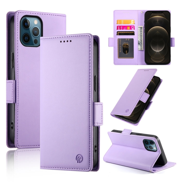 Side Buckle Magnetic Frosted Leather Phone Case, For iPhone 13 Pro Max, For iPhone 13 Pro, For iPhone 13, For iPhone 13 mini, For iPhone 12 / 12 Pro, For iPhone 12 Pro Max
