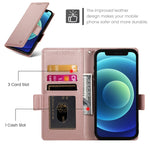 حافظة هاتف جلدية غير لامعة بمشبك جانبي مغناطيسي، لهواتف iPhone 12 mini، iPhone 11 Pro Max، iPhone 11، iPhone 11 Pro، iPhone X / XS، iPhone XR