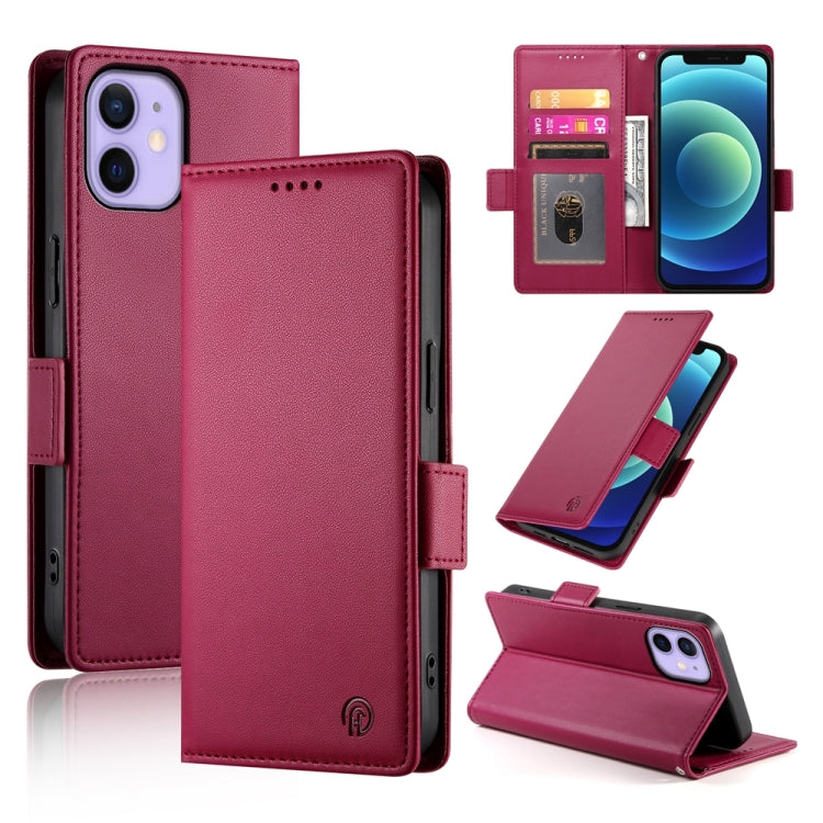 حافظة هاتف جلدية غير لامعة بمشبك جانبي مغناطيسي، لهواتف iPhone 12 mini، iPhone 11 Pro Max، iPhone 11، iPhone 11 Pro، iPhone X / XS، iPhone XR