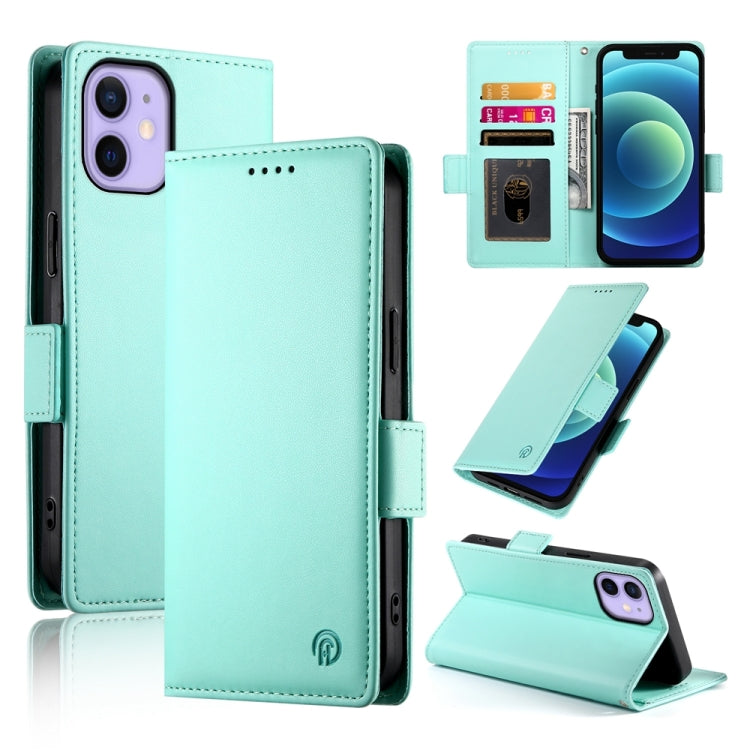حافظة هاتف جلدية غير لامعة بمشبك جانبي مغناطيسي، لهواتف iPhone 12 mini، iPhone 11 Pro Max، iPhone 11، iPhone 11 Pro، iPhone X / XS، iPhone XR