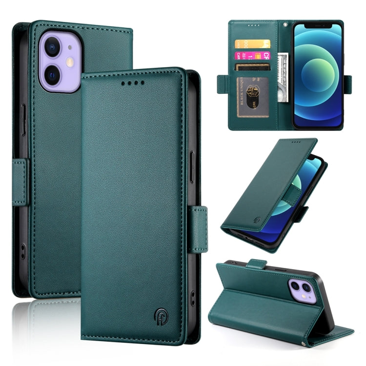 حافظة هاتف جلدية غير لامعة بمشبك جانبي مغناطيسي، لهواتف iPhone 12 mini، iPhone 11 Pro Max، iPhone 11، iPhone 11 Pro، iPhone X / XS، iPhone XR