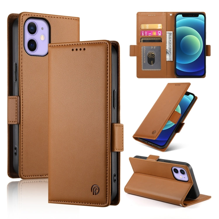 حافظة هاتف جلدية غير لامعة بمشبك جانبي مغناطيسي، لهواتف iPhone 12 mini، iPhone 11 Pro Max، iPhone 11، iPhone 11 Pro، iPhone X / XS، iPhone XR