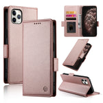 حافظة هاتف جلدية غير لامعة بمشبك جانبي مغناطيسي، لهواتف iPhone 12 mini، iPhone 11 Pro Max، iPhone 11، iPhone 11 Pro، iPhone X / XS، iPhone XR