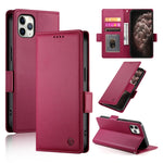 حافظة هاتف جلدية غير لامعة بمشبك جانبي مغناطيسي، لهواتف iPhone 12 mini، iPhone 11 Pro Max، iPhone 11، iPhone 11 Pro، iPhone X / XS، iPhone XR
