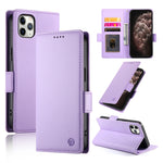 حافظة هاتف جلدية غير لامعة بمشبك جانبي مغناطيسي، لهواتف iPhone 12 mini، iPhone 11 Pro Max، iPhone 11، iPhone 11 Pro، iPhone X / XS، iPhone XR