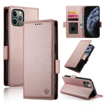 حافظة هاتف جلدية غير لامعة بمشبك جانبي مغناطيسي، لهواتف iPhone 12 mini، iPhone 11 Pro Max، iPhone 11، iPhone 11 Pro، iPhone X / XS، iPhone XR